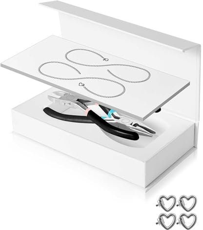 GYHCB Permanentes Armband Set, DIY Permanent Bracelet mit 925 Sterling Silber 4 Herzverschlüssen Herstellungs Schmuck, für Valentinstag, Jahrestage, Familien und Freundschaftsgeschenke