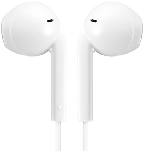 Generico Cuffie In-ear con filo Hi-Fi Stereo Auricolari, Controllo del Volume Isolamento del Rumore Earphones Compatibile con Phone 14 Pro Max/13/12/Mini/11/SE/XS Max/X/XR/8 Plus/7 colore bianco