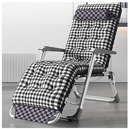 Klappende Sonne Liege Verstellbare Liege Lounge Stuhl Zero Schwerkraft mit Kissen- und Massage -Armlehnen im Freien für Liege zum Patio Garden Beach Pool Camping Pot Stahl (Farbe: A+Kissen a) FANDIAO