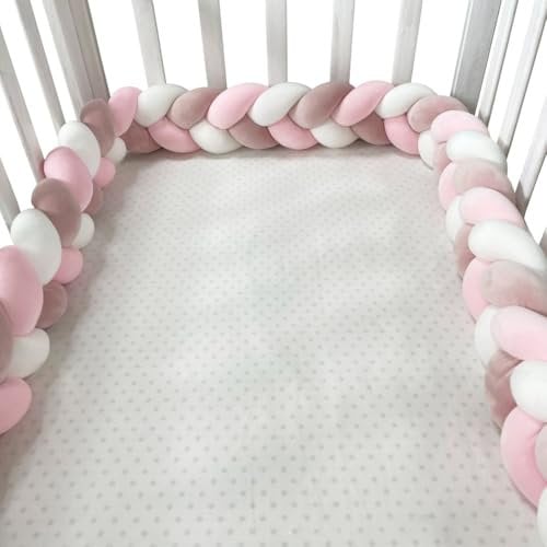 GYCF Knoten Geflochtenes Kissen, Kuschelschlange Kopfschutz, Bett Kissen Rausfallschutz Kinder, Knotenkissen, Handgefertigtes, Weiches Knotenkissen,A14,2.5 m