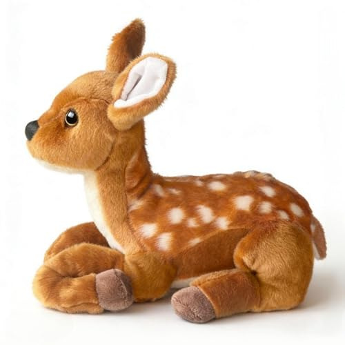 Xiyocadt REH Plüschtier Kuscheltier, weiches Stofftier liegend, Geschenk für Kinder und Erwachsene, realistische Optik, 25 cm / 35 cm (35cm_a)