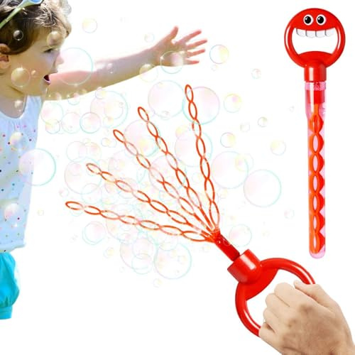 Große Blasenstäbe | Maker Bubbles Seifenblasen-Stick-Gebläse - 32 Löcher Handheld lächelndes Gesicht Gartenspielzeug Hochzeit Gastgeschenke für Kinder Indoor Outdoor Aktivitäten Sommer Ostern