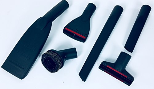 Set 6 pezzi bocchetta professionale per auto + spazzola bocchetta per tappezzeria da 35 mm, bocchetta XXL/bocchetta per auto XXL, spazzola di aspirazione per tappeti/spazzola per aspirapolvere