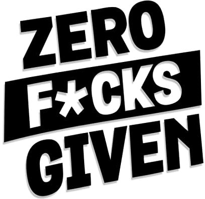 Decus Zero Fucks Given L 2650 // Sticker OEM JDM Style Aufkleber (schwarz)