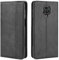 HualuBro Cover per Xiaomi Redmi Note 9S/9 PRO - Flip Cover a Libro in Retro PU Pelle Magnetica Antiurto Portafoglio Custodia (Nero)