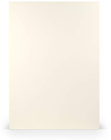 PAPERADO 75x Bastelkarton DIN A4 - Ivory gerippt Creme Gelb 220 g/m² Tonkarton - Dickes Bastelpapier in 29,7 x 21 cm Malen, Basteln perfekte Bastelpappe
