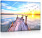 lightbox multicolor | LED Wandbild | Steg mit Möwen bei Sonnenuntergang | 80x60 cm | Fully Lighted