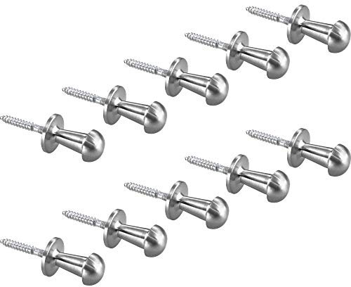 Gedotec Garderoben-Haken | Handtuchhaken rund | Einzelhaken Edelstahl | NERO | Kleiderhaken für Badezimmer | Wand-Haken Garderobe silber | 10 Stück - Design Mantelhaken inkl. Befestigungsmaterial