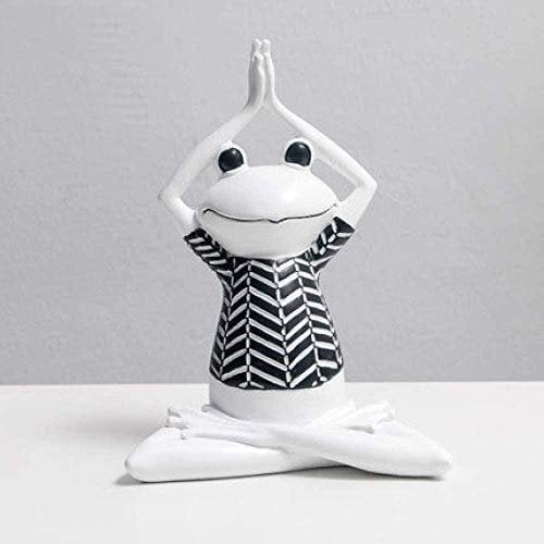 wlsdhjfo SammlerfigurenKreative Kabinett Wohnzimmer Yoga Frosch Home Decoration
