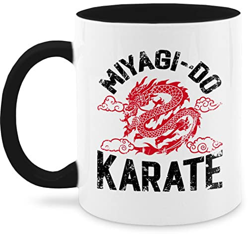 Tasse Tassen 325ml - Statement - Miyagi-Do Karate Drache - 325 ml - Schwarz - kaffetassen sprüche statements teetasse statement-tasse frohes neues jahr kaffeetasse new year mit