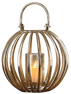 GILDE Windlicht Barra goldfarben H: 34.50 cm Ø 31 cm 67542