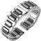Uhrenarmband aus Edelstahl, Keramik, Universal-Armbänder, Schmetterlingsschnalle, Metall-Uhrenarmband, für Herren und Damen, universell (20 mm, B-schwarze Keramik und Silber)