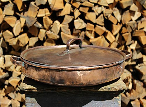 Handmade Paella Copper Pan big low (32 cm)