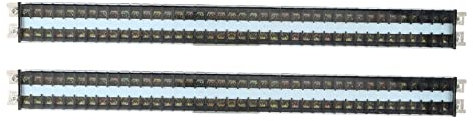 2 Stück Klemmleiste 660 V 15 A Klemmenblock mit Abdeckung Halten Sie die Verkabelung Sauber, Wasserdicht, Staubdicht, Rostfrei, Flammfest, Antioxidativ für Elektronische Schaltungen(40 Stellen)