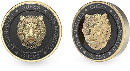 Guess Lion King Herren-Ohrringe, lässig, Artikelnr. JUME01318JWYGYBT/U, Weißgold