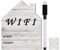 Signe WiFi SAVITA, Mot de Passe WIFI Rustique Blanc Vinyle Aimant, Panneau 12,7 x 10 cm, Stylo Effaçable Noir, 4 adhésifs double face, Bureau, Maison, Hôtel