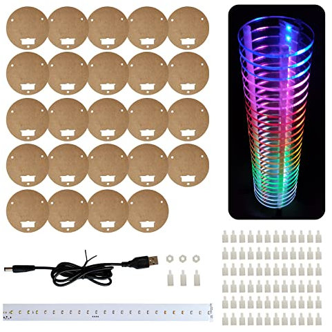 iCubeSmart LED Audio Light DIY Elektronische Kits (PP24LED ROUND), PP16-24