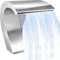 FnnEmg Edelstahl Pool Wasserfall Kaskade Für Pools H350 x B105 mm,Edelstahl Schwimmbad Poolfontäne,Garten Outdoor Teich Wasserspiel Und Swimmingpool