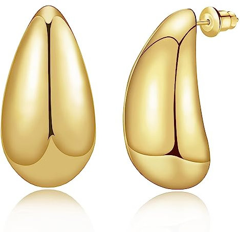LILIE&WHITE Damen Ohrringe in Tropfenform, Hochwertiger Schmuck aus Goldlegierung, Allergiefreundlich, Langlebig & Farbtreu, Geschenk für Geburtstag, Jahrestag und besondere Anlässe