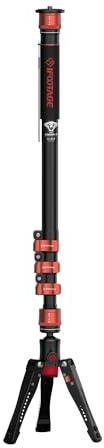 IFOOTAGE Cobra 3 A180F Monopode pour appareil photo avec base trépied, monopode vidéo professionnel en aluminium, convient pour appareils photo reflex et caméscopes (180,3 cm)