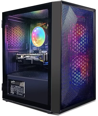 STGSivir- PC Gaming Fisso,Computer Gaming-RX 550 4Go GDDR5,Core i5 3.3-3.7GHz -16G RAM, 512G SSD, WiFi 600 M, BT 5.0, RGB Fanx2, computer da gaming W10H64