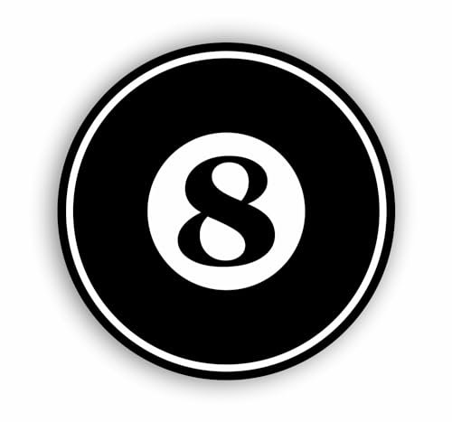 WildeBabsKLBT 12 cm Hochwertiger Autoaufkleber Sticker Aufkleber Selbstklebende Folie Billiard 8 Eight Ball F3356
