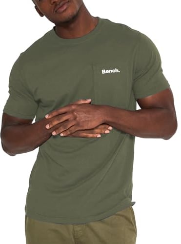 Bench Herren-T-Shirt, kurzärmelig, Rundhalsausschnitt, Baumwolle, lässiges T-Shirt