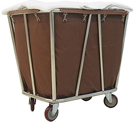 Bewegliche Trolleys, Lagerregal, Servierwagen, kommerzieller, robuster, rollender Wäschesortierwagen auf Rädern, fahrbarer Hotelwagen mit herausnehmbarer Tasche