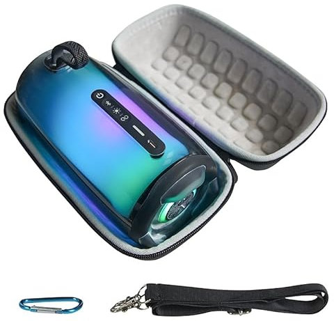 BeisDirect Hülle für JBL Pulse 5 Tragbarer Bluetooth-Lautsprecher – Harte EVA-Tragetasche Reisetasche für JBL Pulse 5/Pulse5 wasserdichte Bluetooth-Lautsprecherhülle mit Schultergurt, Graues