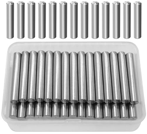 TETEWEVER Zylinderstifte 30 Stück Bodenträger 6 × 40mm Regalbodenträger 304 Edelstahl Zylinderstift Regalstützen Regalbodenhalter Stifte für Einlegeböden