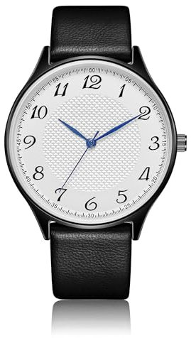CIVO Herren Uhren Schwarz Lederarmband Analog Wasserdicht Klassische Business Armbanduhr Quarzuhr Geschenke für Männer