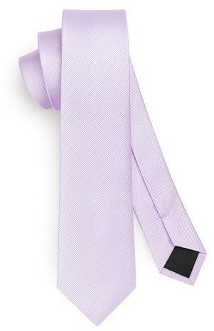 HISDERN Cravatta Lilla Cravatta Sottile in Seta Cravatta Sottile per Uomo Cravatta Solida Cravatta Formale Classica per Matrimonio d'Affari (6cm)