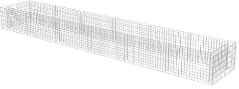 Natulvd Großer Gabionenkorb aus verzinktem Stahl, für den Außenbereich, Gabionen-Hochbeet, für Garten, Garten, Garten, Garten, Garten, 540 x 90 cm, 50 cm hoch