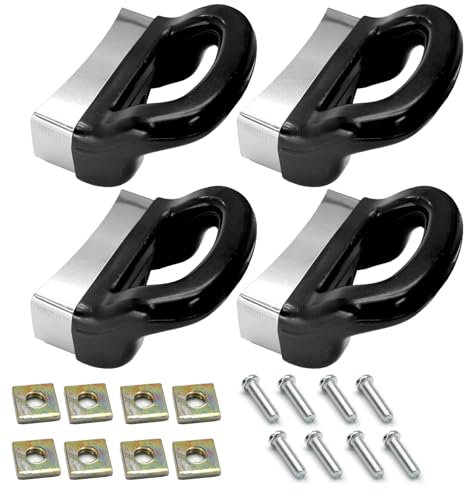 Suiwotin 4 maniglie universali di ricambio per pentole, fornelli, pentole a vapore, pentole a pressione, manico laterale corto (installazione a 1 o 2 fori)