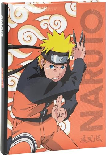 Terminplaner kompatibel mit Naruto Orange 2024-2025 F.to Standard 20 x 15 cm + Schlüsselanhänger Pfeife und farbigem Stift