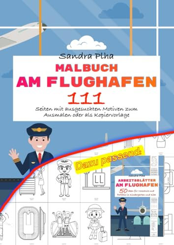 KitaFix-Kreativ: Malbuch Am Flughafen: 111 Seiten mit ausgesuchten Motiven zum Ausmalen oder als Kopiervorlage