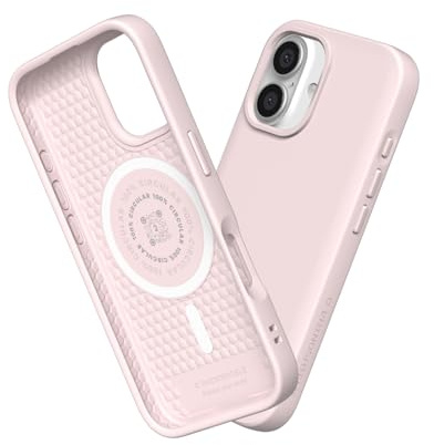 RhinoShield Funda SolidSuit Compatible con MagSafe para [iPhone 16 Plus] | Funda Protectora Delgado Absorbente de Impactos con Acabado Mate Premium, Diseño de Recorte para Cámara - Sorbete