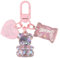 GMBYLBY Porte-clés coloré avec pendentif ours en forme d'ours - Décoration de sac - Accessoire élégant, rose