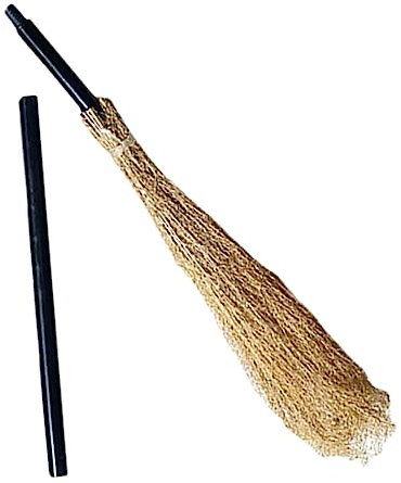TOGEVAL Elegante Escoba De Bruja De Halloween Para Decoración Artesanía Única Para Decoraciones De Fiesta Y Hogar