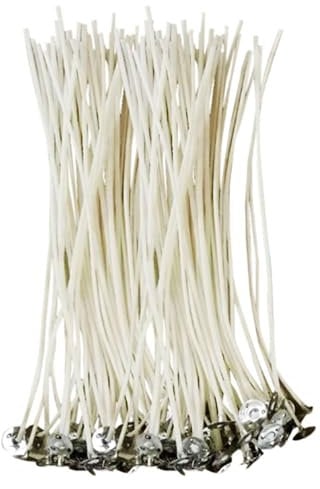 CZ Store®- Juego de Mechas para Velas |Pack de 50| 10CM |✮GARANTÍA por Vida✮- Algodón Orgánico Natural, Pre Encerado con Cera de Soja - Duradero, Limpio, Sin Humo Negro - Guía Fabricación de Velas
