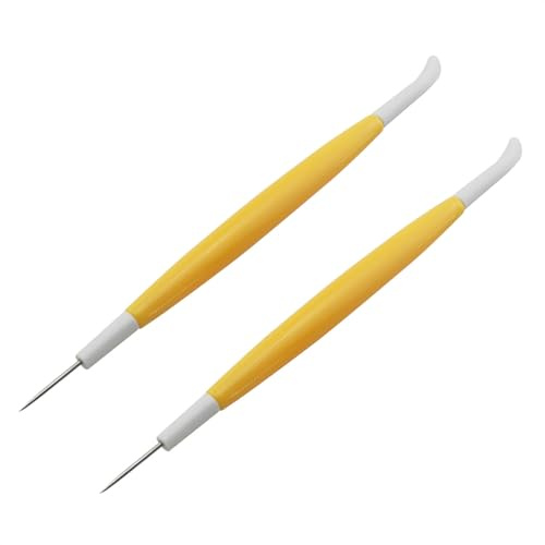 HJGarden 2PCS Stainless Steel Scribe Tool Cookie Scribe Tool Cookie Icing Pin for Cookie Decorating Icing Sugar Craft Cake Decorating Needle Home Kitchen Bakery Baking Supplies