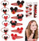 Haarspangen Mädchen Minni,12PCS Kinderschmuck Haarspangen Kinder, Haarschmuck Haarspange Haarring Mädchen Kinder