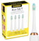 CARRERA Elektrische Zahnbürstenaufsätze 4er Set, weiß [Mit Schutzkappe] Zahnbürste - Schallzahnbürste - Electric toothbrush - Zahnbürste elektrisch - Zubehör elektro Zahnbürste