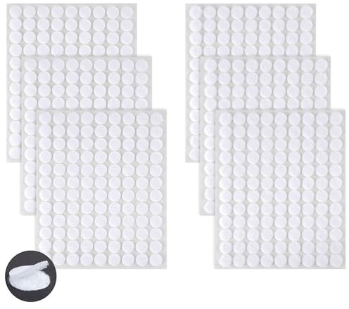 Ainiv 324 Pares Puntos Adhesivos Redondos, 10mm Autoadhesivos Adhesivo Doble Cara Redondo, Pegatinas Removibles sin Dejar Rastro, Cinta de Puntos de Gancho y Bucle para Hogar, Escuela y Oficina