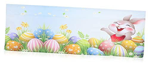 Holibanna Fenstervorhang Mit Osterhasen- Fröhliche Ostern Dekoration Für Küche Hochwertigem Für Stilvolle Fenstergestaltung Wohnräumen