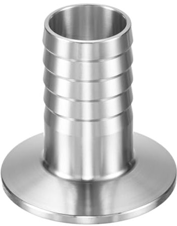 M METERXITY 1-Pack Tri Sanitary 1.5 in Clamp Barbed Fittings to 1 in Hose Adapter Stainless Steel Pipe Fitting for Food/Beverage/Home Brew Adapter Connector, Ferrule OD 50.5mm