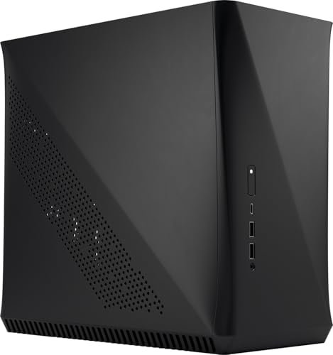 Compacto Mini ITX Gaming PC (Ryzen 7 5700G 16 GB DDR4, 1000 GB SSD M.2, Win 11 Pro, WLAN) Vidrio templado de carbono (solo 16 cm de ancho)