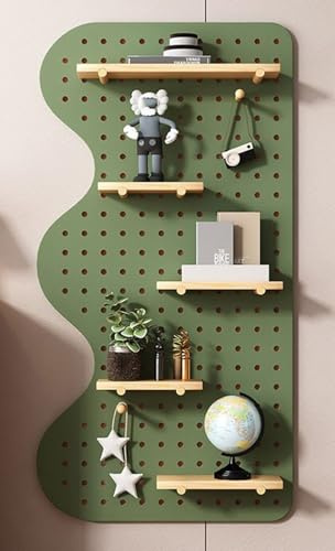 JuanNest Kreatives Stecktafel Ordnungssystem Pegboard Wand Organizer Inkl. Zubehör Werkzeugwand Individuell Erweiterbares Regalsystem Für Küche Bad Kinderzimmer Garage Werkstatt Lochwand B,W60×H120cm