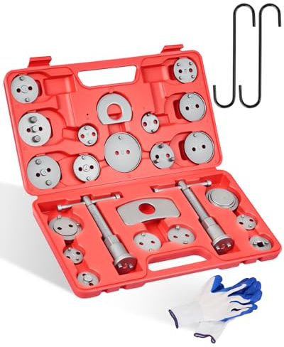 DAYUAN 27Pcs Brake Caliper Tool, Heavy Duty Disc Brake Caliper Compression Tool Caliper Piston Tool for Brake Pad Replacement Reset