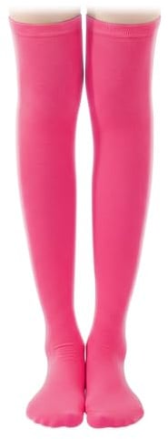 YUSHWENPTY Chaussettes Hautes Femme Colorée Chaussette Haute Doux Extra Longues Socks Thigh High Sock de Fête Stocking Accessoires pour Filles Carnaval Halloween Noël Nouvel An Cosplay